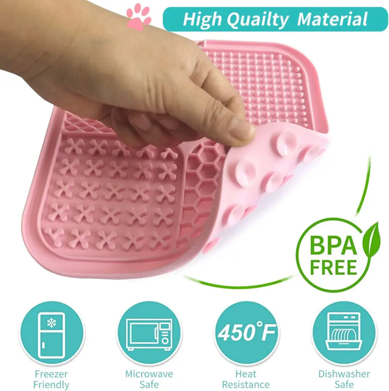 Slow food licking Mat for Dogs 2 Pack